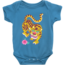 Tiger and Rose Baby Onesie By Dingding Hu
