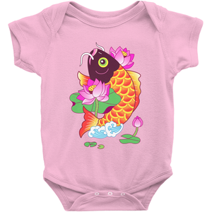 Fish and Lotus Baby Onesie By Dingding Hu